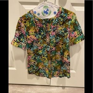 J. Crew Silk Floral Top